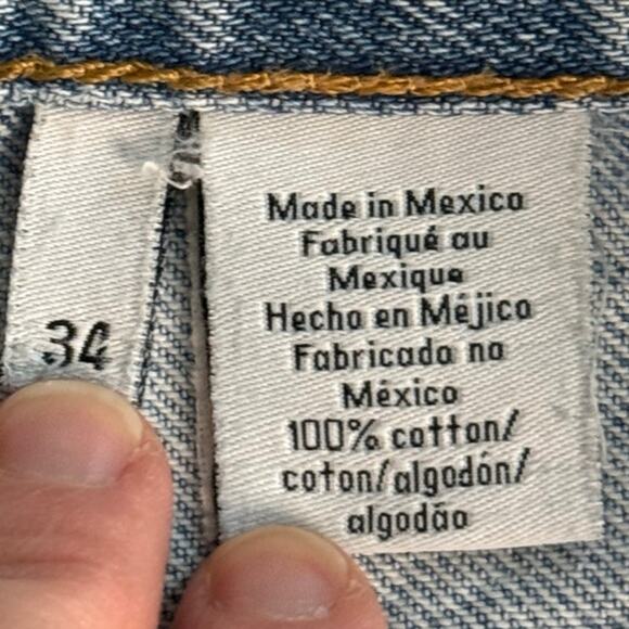 Vintage 90s Calvin Klein Easy Fit Jeans Men’s 34 Light Wash USA Denim - Picture 6 of 8